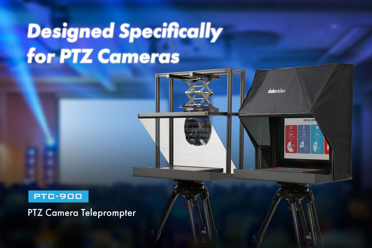 Datavideo Announces a StandAlone Teleprompter for PTZ Cameras